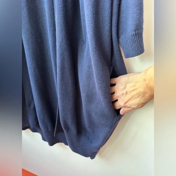 GAP - Navy Blue Open Front Oversized Cardigan - Short Sleeves - Large - Picture 3 of 6